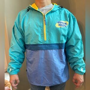 Dutch Bros Anorak Lightweight Packable Windbreaker Jacket Men's Size Large